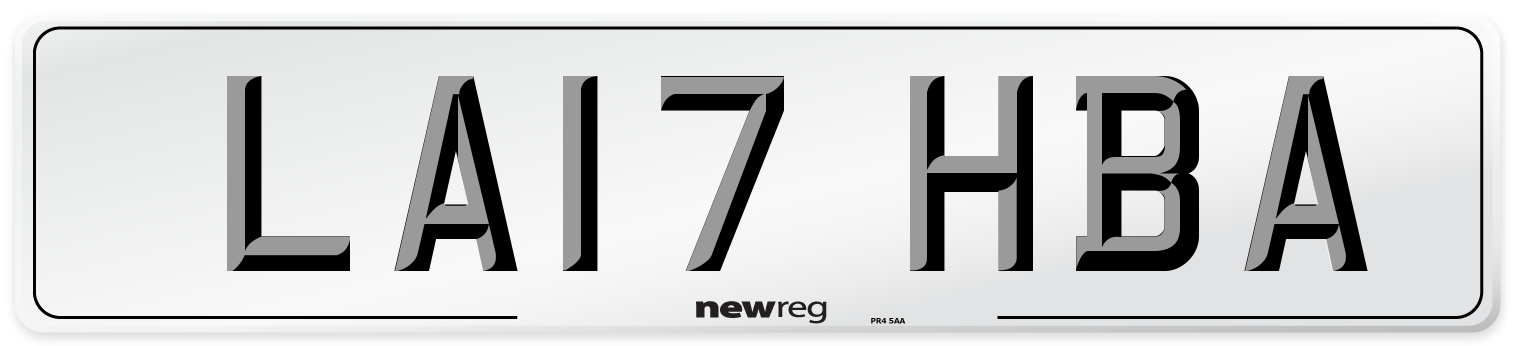 LA17 HBA Number Plate from New Reg